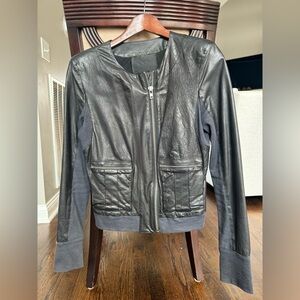 A.L.C. Black and Navy Leather Jacket